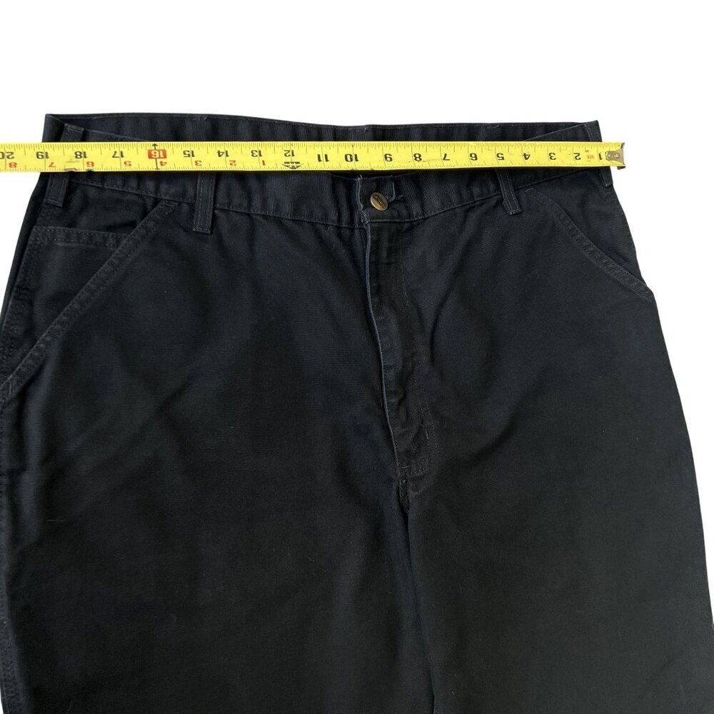 Carhartt Mens 40x32 Duck Loose Fit Canvas Black Utility Chore Pants Carpenter - Picture 10 of 16